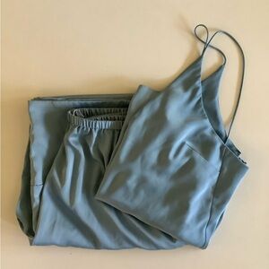 Zara Medium Blue Satin Set